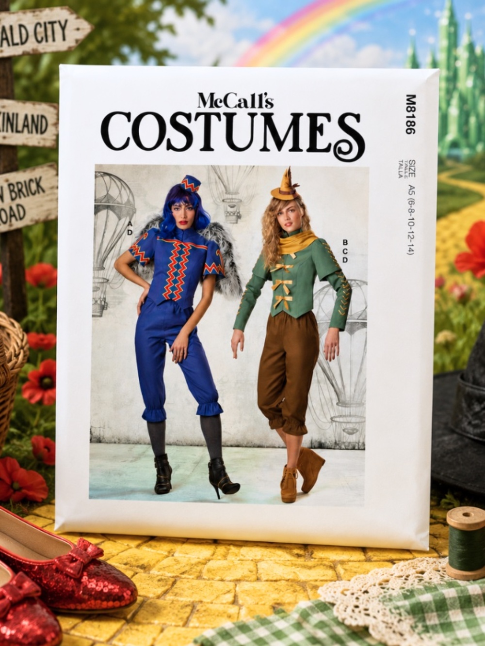 NEW McCalls M8186 Sewing Pattern Flying Monkey Scare Crow WICKED Wizard of Oz